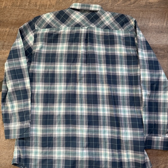 Mens LEE 2XL XXL Button down blue plaid shirt New - Picture 9 of 9